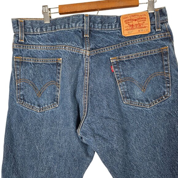 Levi's 517 Blue‎ Jeans Size 36X32 Men's Bootcut Denim - Picture 3 of 8